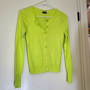 Express, XS lime green cardigan